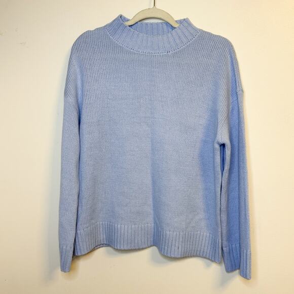 BTFBM Sweaters - BTFBM Periwinkle Ribbed Mock Neck Sweater M